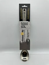 FINESS CITY Titanium Long Handled 9.65" Camping Spoon w/ Waterproof Case