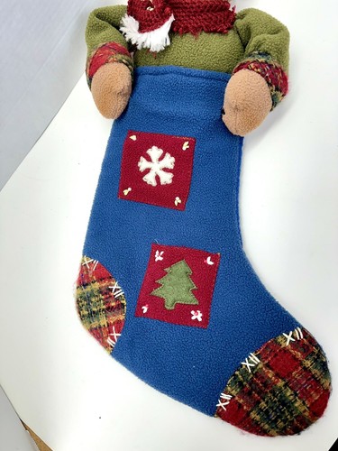 Dan Dee Collectors Choice Reindeer Plush Stocking Wood Ring Hook - Picture 4 of 9