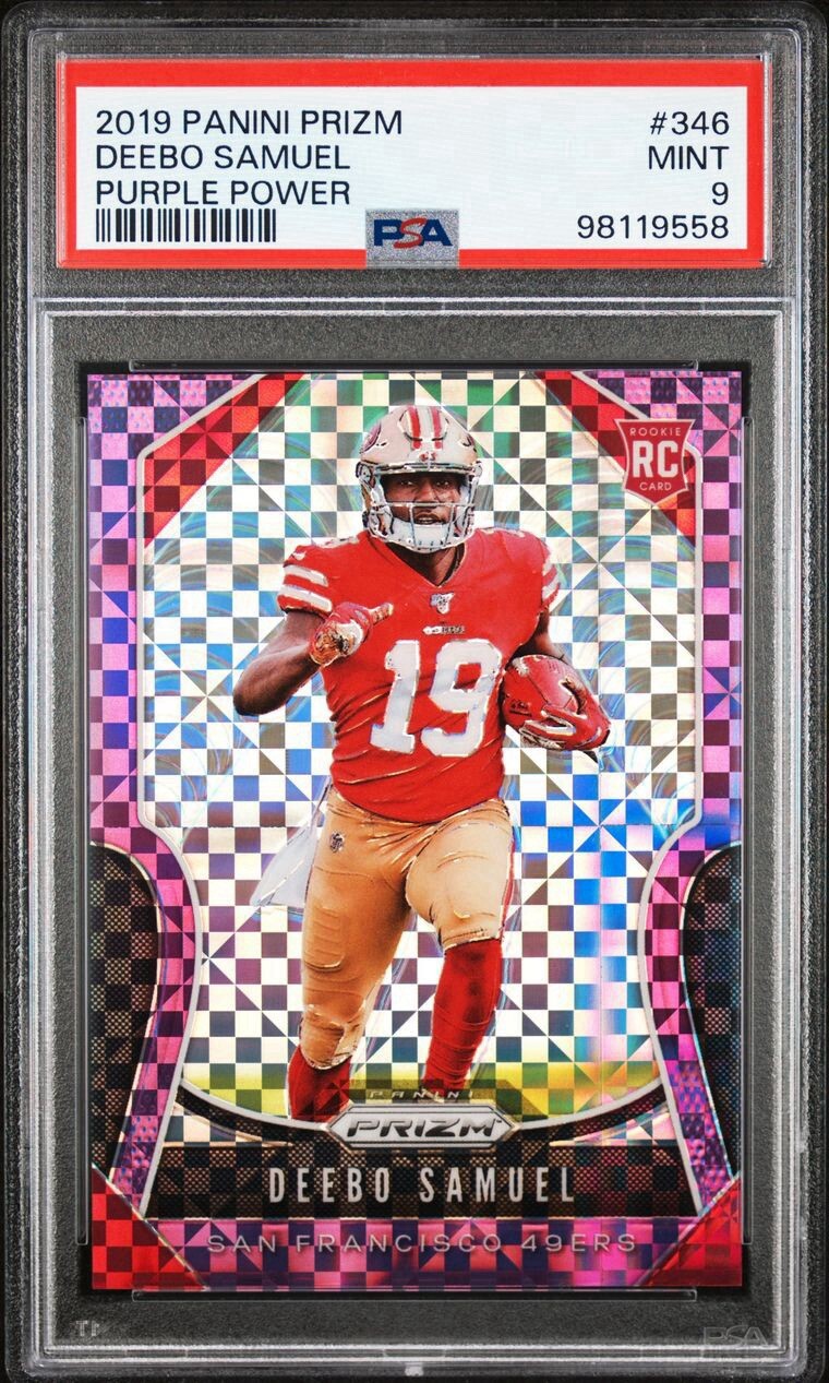 Deebo Samuel 2019 Panini Prizm RC Rookie Purple Power /49 PSA 9 49ers