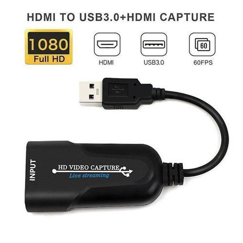 Carte de capture vidéo HDMI vers USB 3.0 4K 1080P 60 ips enregistrement pour diffusion en direct - Photo 1/10