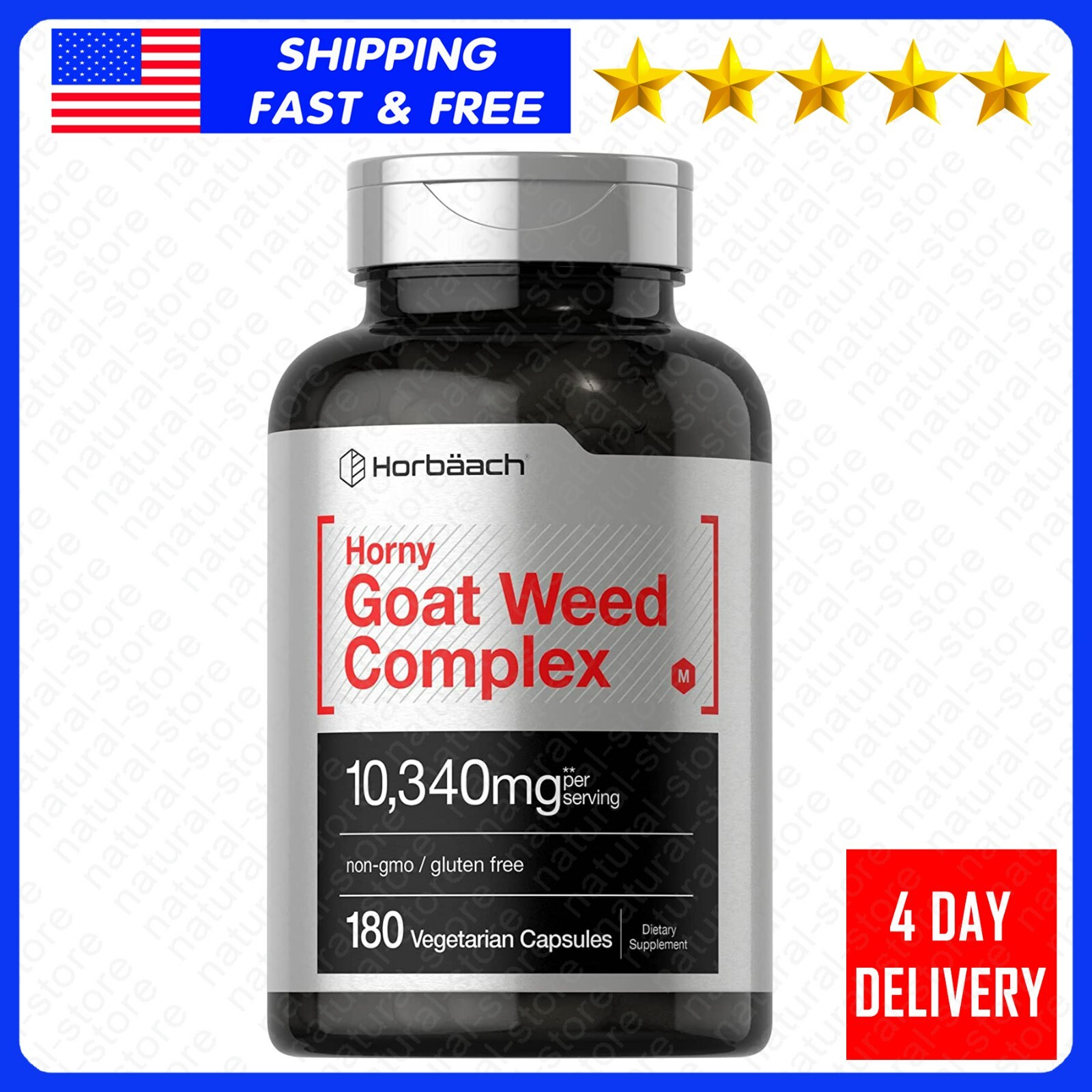 Horny Goat Weed Complex, 10,340 mg, Tribulus, Maca, Yohimbe, LArginine
