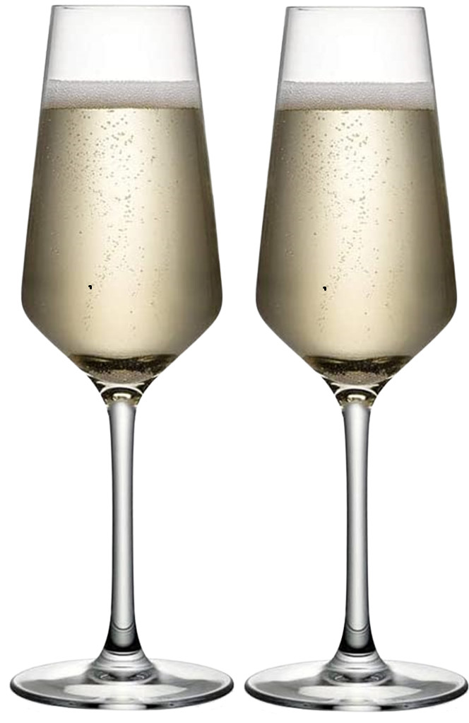 Champagne Flutes Set Of 4 Crystal Prosecco Glasses Tall Wine Glasses 23cl