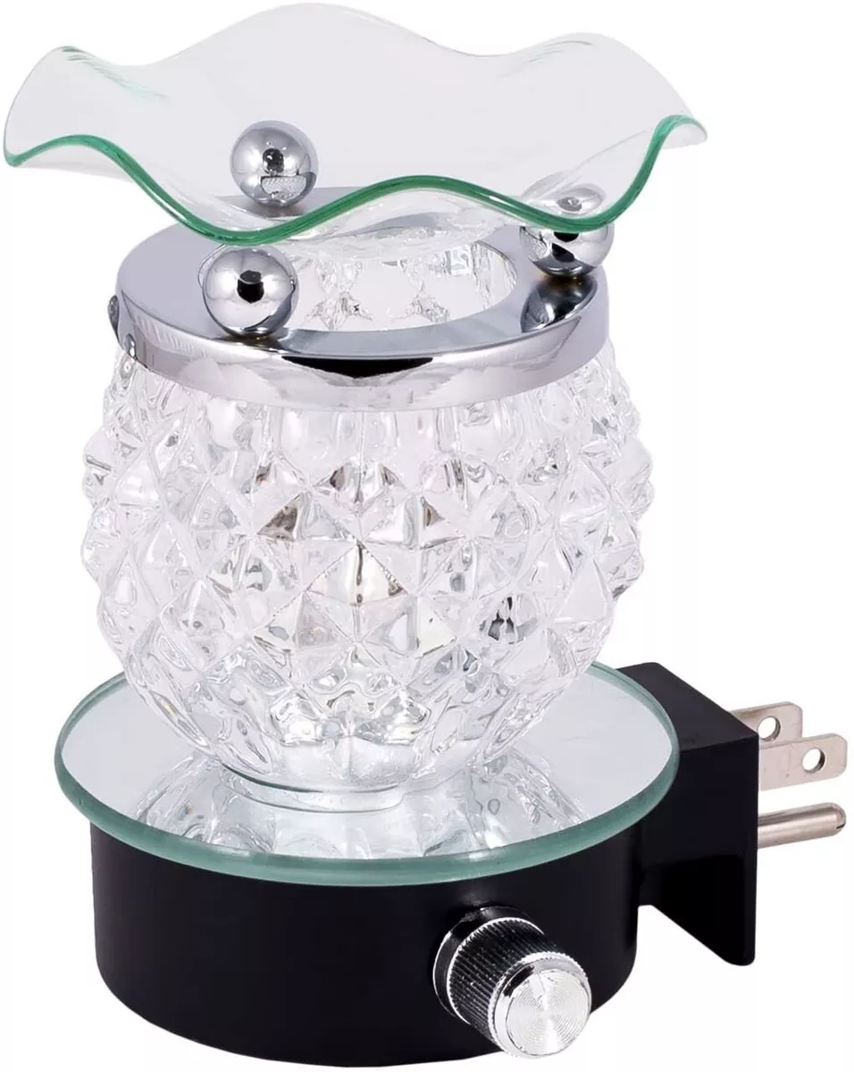 Aroma Night Light Electric Oil Warmer Nightlight w Dimmer Wall plug vertical
