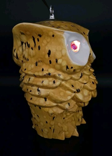 Vintage Ceramic Owl Double Sided Hanging Lighted Retro Mid Century Modern Decor - Picture 11 of 18