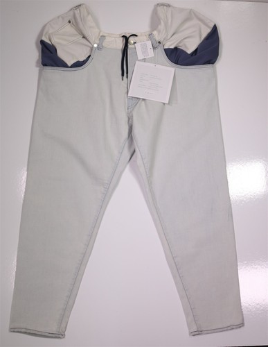 ¡Nuevo! Jeans de mezclilla Fumito Ganryu únicos de pasarela índigo blanqueador 40x28 - Imagen 2 de 7