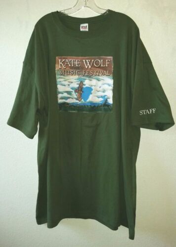Neu mit Etikett 2006 KATE WOLF MEMORIAL MUSIC FESTIVAL Mitarbeiter 3X Shirt Laytonville CA