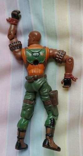GI Joe vs Cobra ROADBLOCK Heavy Machine Gunner v9 3.75" Figure Hasbro 2003 - Picture 2 of 2