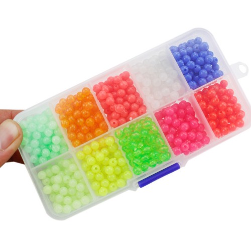 1000pcs Fishing Beads 5mm Assorted Beads Round Float Glow Fishing Rig Beads Eggs - Picture 11 of 12