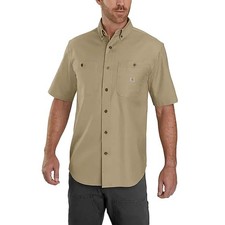 Carhartt TW3555-M Mens Shirts Short Sleeve Relaxed Fit Smart Workwear Cotton Top
