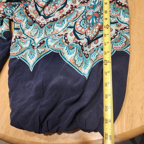 Camisa Ruby Rd Top Estampado Manga 3/4 Mujer Talla Grande 3X Manga Abullonada Paisley Boho - Imagen 14 de 16