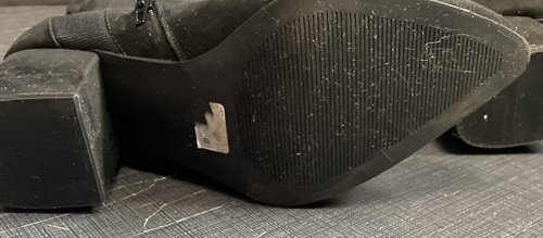 Lane Bryant Stiefel Damengröße 11 schwarz Wildlederimitat kniehoch extrabreite Wade - Bild 6 von 7