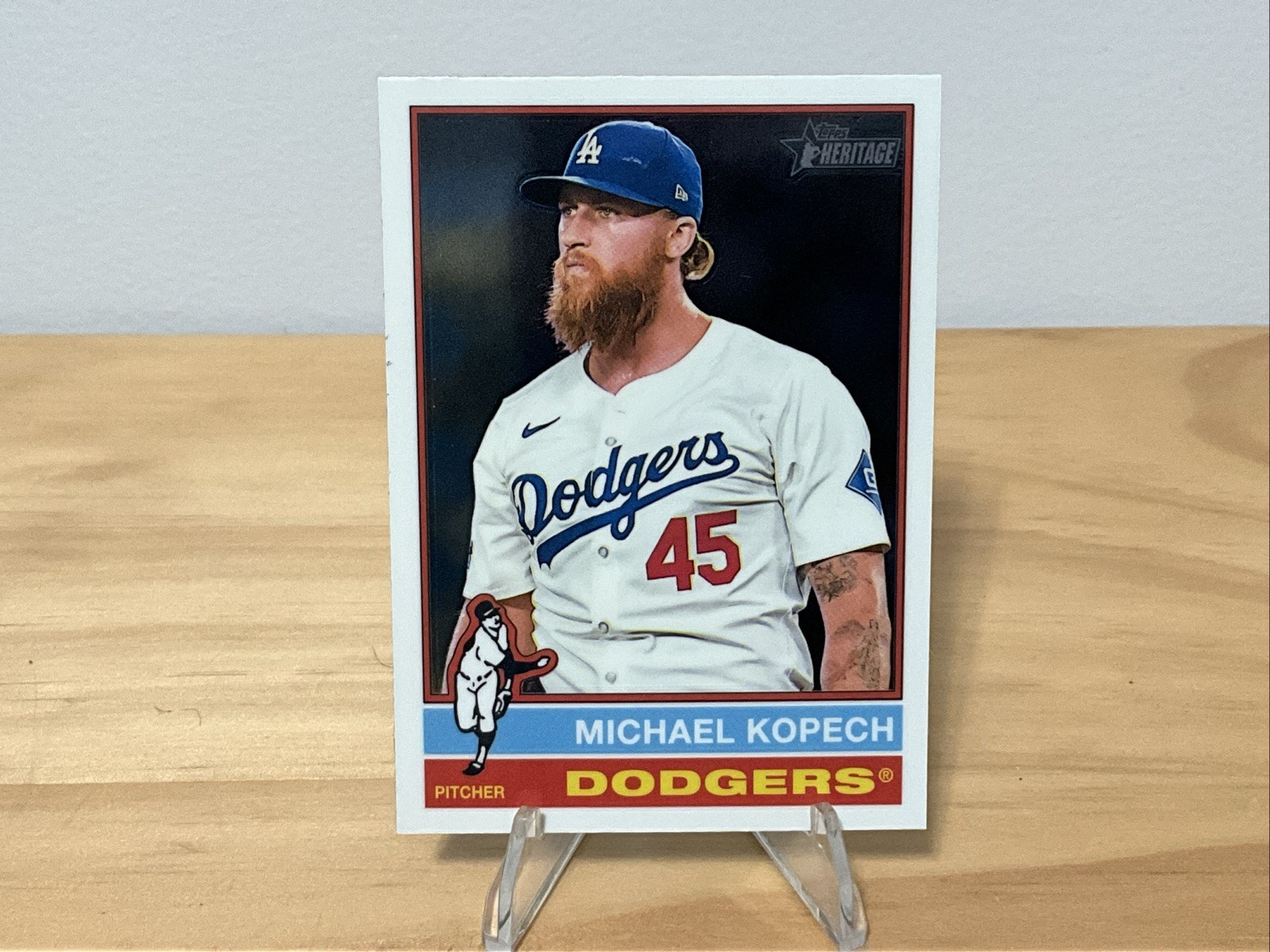 2025 Topps Heritage Chrome Michael Kopech 288 Los Angeles Dodgers Baseball 3C