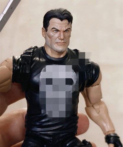 Painted 1:12 Head Sculpt Punisher Frank Castle For 6" Male Action Figure Body - Picture 1 of 7