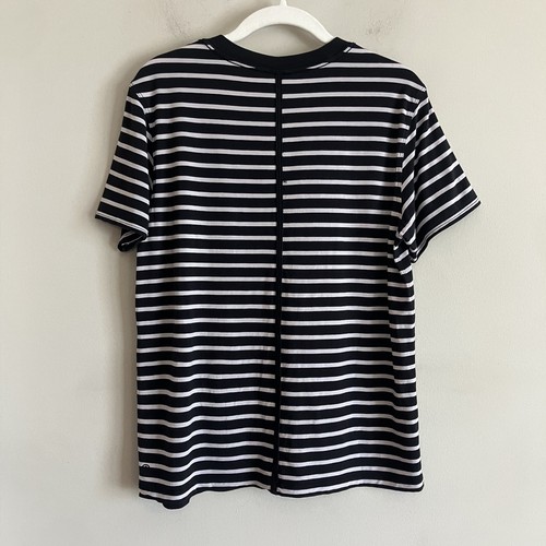 Lululemon All Yours Tee Shirt Vitasea Boyfriend Yachtie Stripe Black Chrome 2 - Picture 2 of 5
