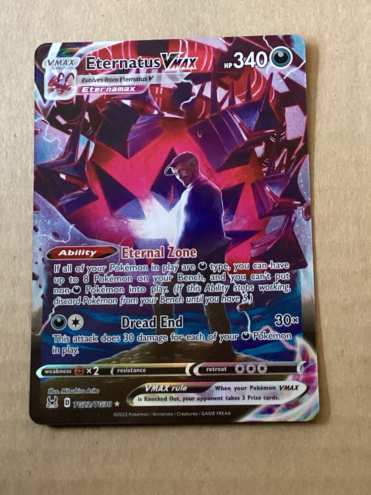 Eternatus VMAX TG22/TG30 Lost Origin Trainer Gallery Holo MINT AND PACK FRESH