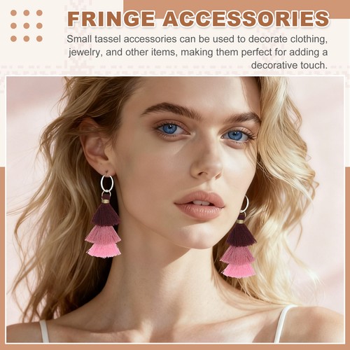 Mini Nappe Tristrato 1,6" Nappa Fatta a Mano Confezione da 25, Blu Lago Rosa - Foto 5 di 6