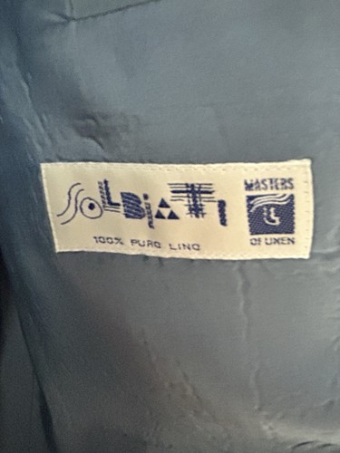 BOSS Hugo Boss Blazer Mens Navy 100% Linen Unstructured Sport Coat Jacket - Picture 6 of 9