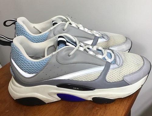 Christian Dior 21CLS Reflective Sneaker Blue Gray /White Heavy Needs Insole 45