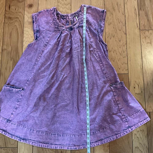 Free People Marcel Pleat Denim Mini Dress Azalea Pink Size XS Dolman sleeves - Picture 9 of 12