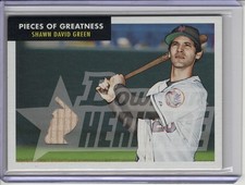 2007 BOWMAN HERITAGE SHAWN DAVID GREEN GAME-USED BAT  RELIC #PGSG