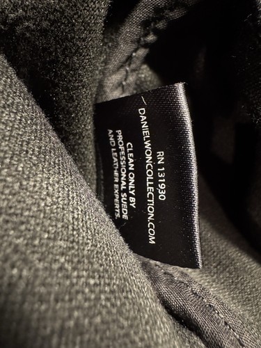 Daniel Won Lamb Black Leather Jacket Men’s Size L Button Up Large - Picture 9 of 10