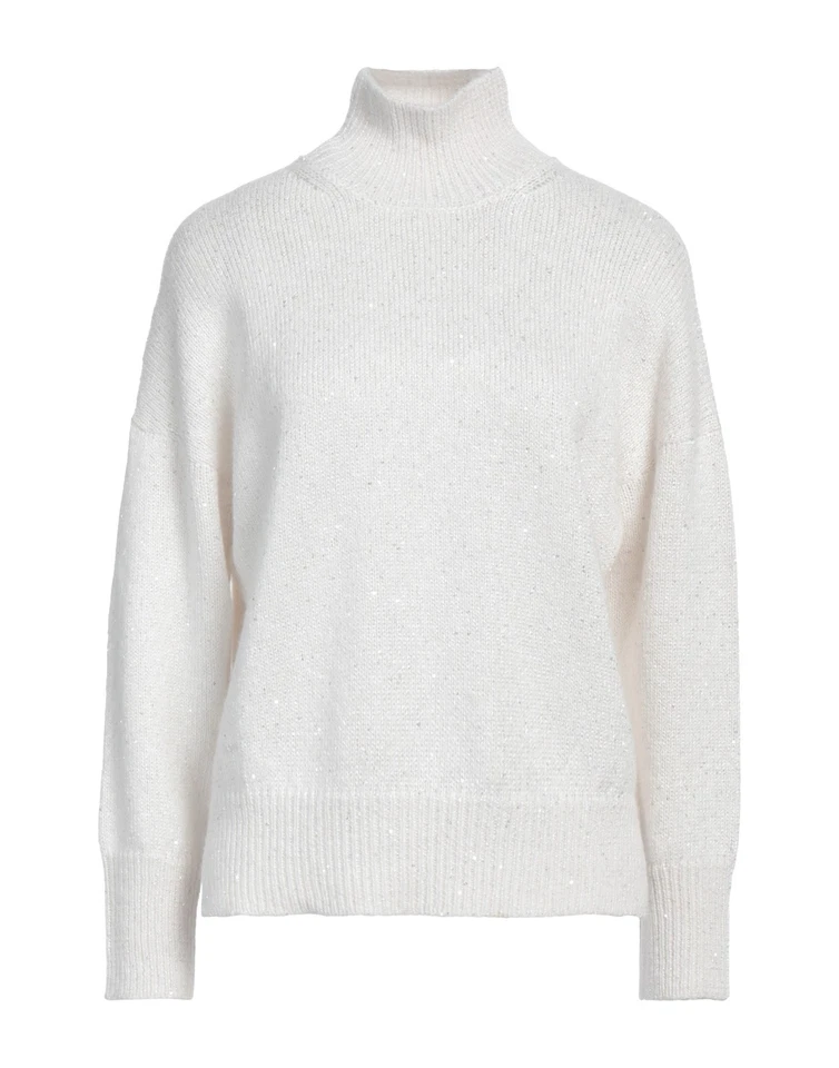 PVP €295 PESERICO EASY Jersey IT46 US10 XL Lentejuelas Mezcla Cachemira y Lana Merino Foto 3 de 4