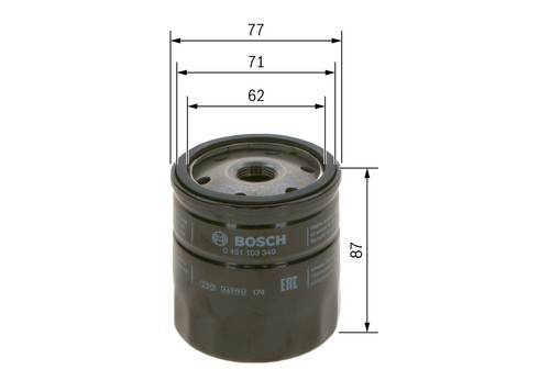 OIL FILTER 0 451 103 349 FOR ALFA ROMEO 33/Sportwagon ALFASUD/Sprint ARNA 145 - Picture 6 of 10