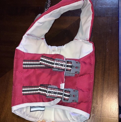 Dog Life Vest XS  Frisco Rugged Life Safety Jacket Reflective Rescue Handle Red  - Picture 1 of 12