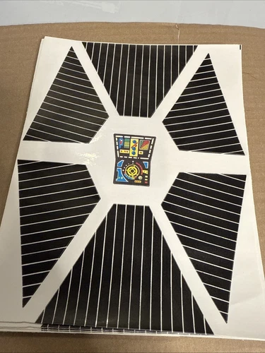 Star Wars 2 Reproduction Sticker Sheets Imperial Tie Fighter Vehicle 1978 Kenner