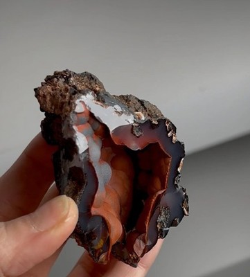 Beautiful Red Fox Agate Geode