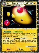 Ampharos Prime 105/123 Ultra Rare HGSS Base Pokemon Card 2010 LP