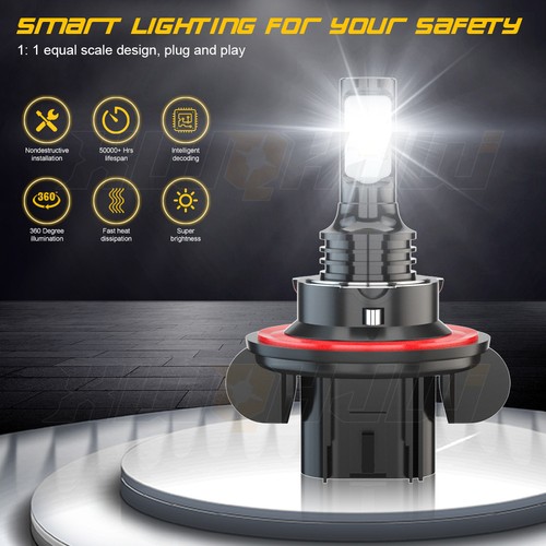 For Jeep Liberty 2008-2012 6100K LED Headlight Hi/Lo + Fog Light Bulbs Combo kit - Imagen 2 de 12
