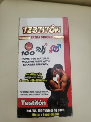 Testiton 100 Tabletas Multivitaminico 100% Natural Fisico y Sexual