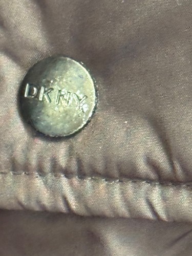 DKNY brown quilted down coat jacket size S - Picture 12 of 20