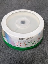 Memorex 25 Pk Spindle High Speed CD-RW Rewritable 12x 700MB 80 Min Blank Sealed