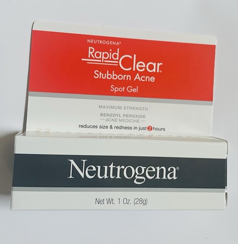 2x Neutrogena RAPID CLEAR Stubborn Acne Spot Gel 1 oz EXPIRE MARCH 2027 - Picture 2 of 8