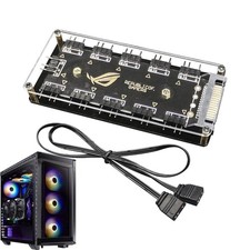 ARGB Splitter Hub 3 Pin ARGB Fan Hub 5V PC ARGB Splitter Hub 11 Port Addressable