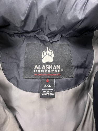 Alaskan Hardgear Vest Mens 2XL Black Gray Puffer Quilted Full Zip Warm Outdoor - Picture 3 of 15
