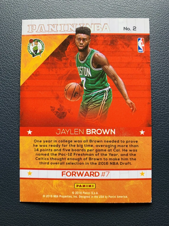 2016-17 Panini Hoops NBA Jaylen Brown #2 Hot Signatures Rookie RC Print Auto C - Image 2 of 2