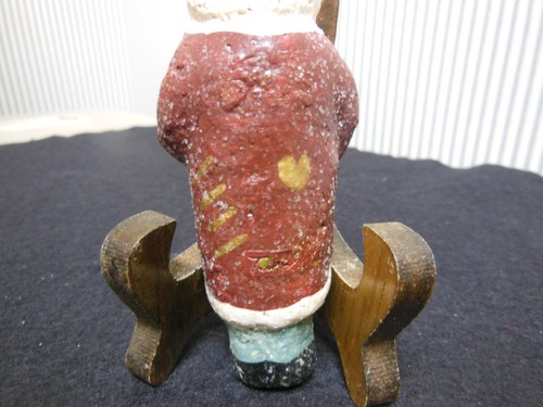 Babbo Natale in nichel stile vintage con albero cartapesta ornamento natalizio glitter - Foto 4 di 8