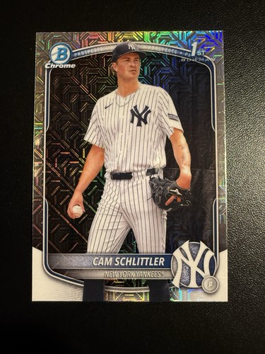 Cam Schlittler 2025 1st Bowman Chrome Mojo Refractor #BCP-166 New York Yankees - Bild 1 von 2
