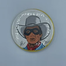 Vintage The Lone Ranger Western Cowboy TV Show Horse Pinback Button Clip 2”