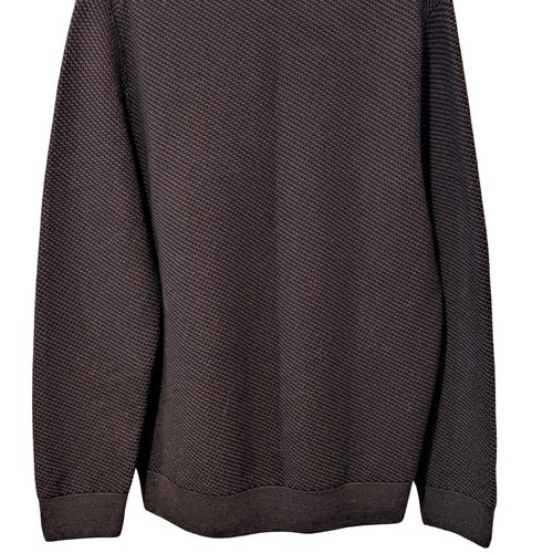 Vintage 90s Quarter Zip Merino Wool Recycled Polyester Eco Friendly XL Sweater - Picture 5 of 8