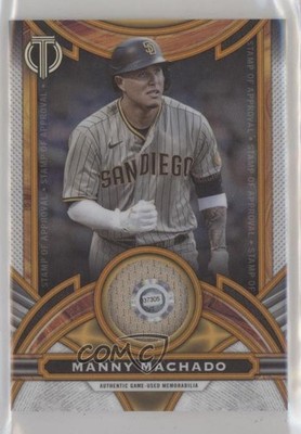 2023 Topps Tribute Stamp of Approval Relics Orange 4/25 Manny Machado 0x3l