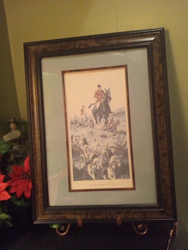 vintage Cedar Creek Collection Prints Hunting Scene Entitled Sitting Down To It - Picture 5 of 9