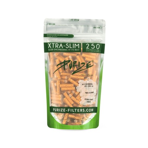 Purize Carbon Aktiviert Extra Slim Filter Tips Kohle Zigaretten Druck - 250er Pack - Bild 2 von 3