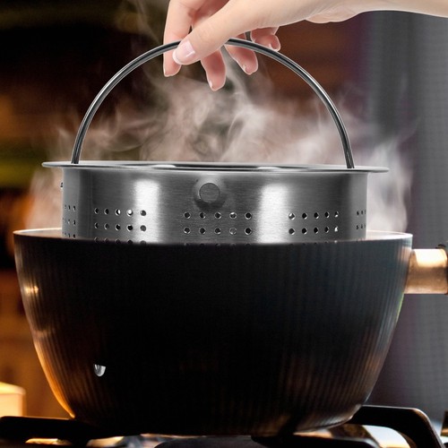 Vaporera de arroz de acero inoxidable cesta de metal cocina aromática inserto de viaje para bebé para - Imagen 4 de 12