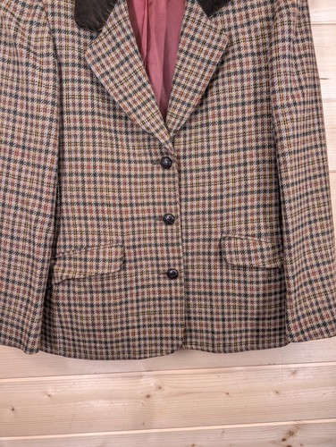 Laura Ashley Vintage Blazer Jacke UK 10 EU 36 Lambswool Check Tweed Made in UK - Bild 3 von 17