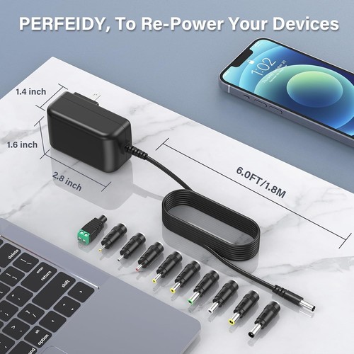 UL Listed 22V 1A 0.5A Charger 22.0V 1.0A Power Cord AC Adapter 22W Switching... - Afbeelding 8 van 9