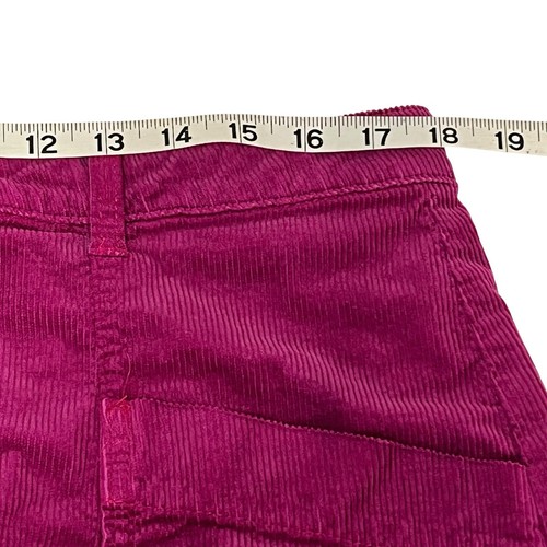 Anthropologie Pilcro Magenta Corduroy Pencil Skirt 14 Button Front Slit Back - Bild 2 von 8